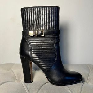Vince Camuto black short heeled boot